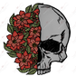 Flower Skull - Htv Transfer