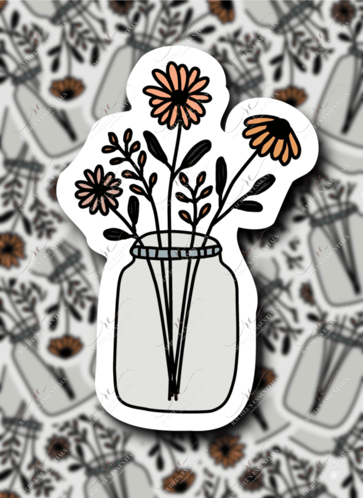 1.24 Flower vase sticker freeshipping - Rachel's Essentials