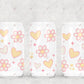 Flowers And Hearts - 16Oz Vinyl Libbey Wrap