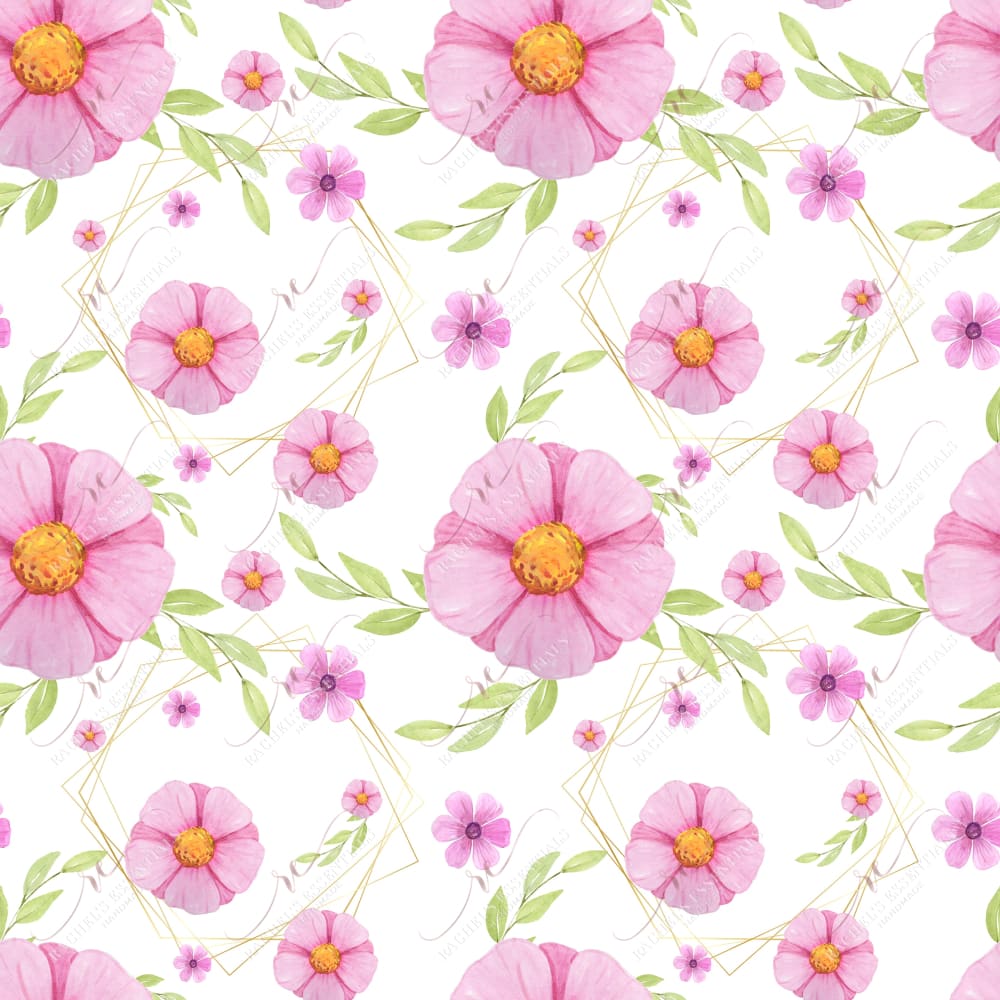 Flowers Pink - Ready To Press Sublimation Transfer Print Sublimation