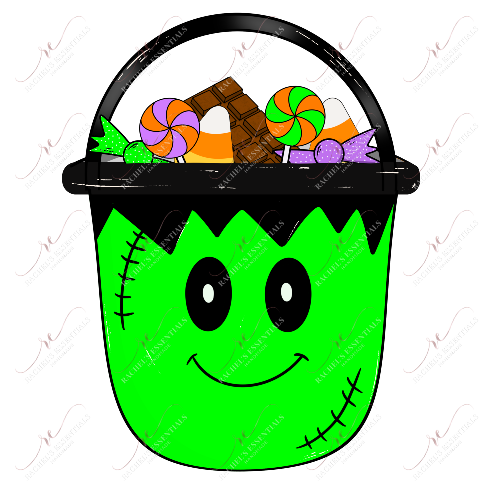 Frankenstein Bucket Pocket-Ready To Press Sublimation Transfer Print Sublimation