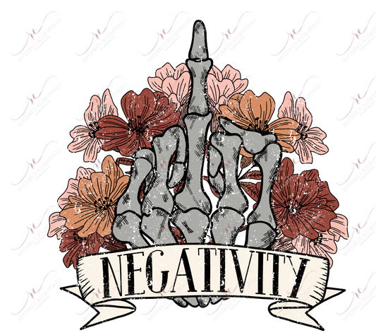 Fuck Negativity (Distressed) - Ready To Press Sublimation Transfer Print Sublimation