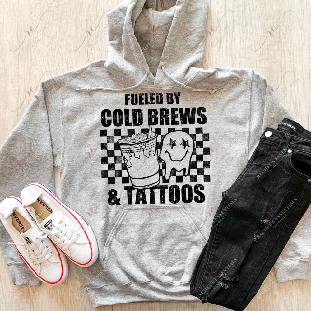 Fueled By Cold Brew & Tattoos - Ready To Press Sublimation Transfer Print Sublimation