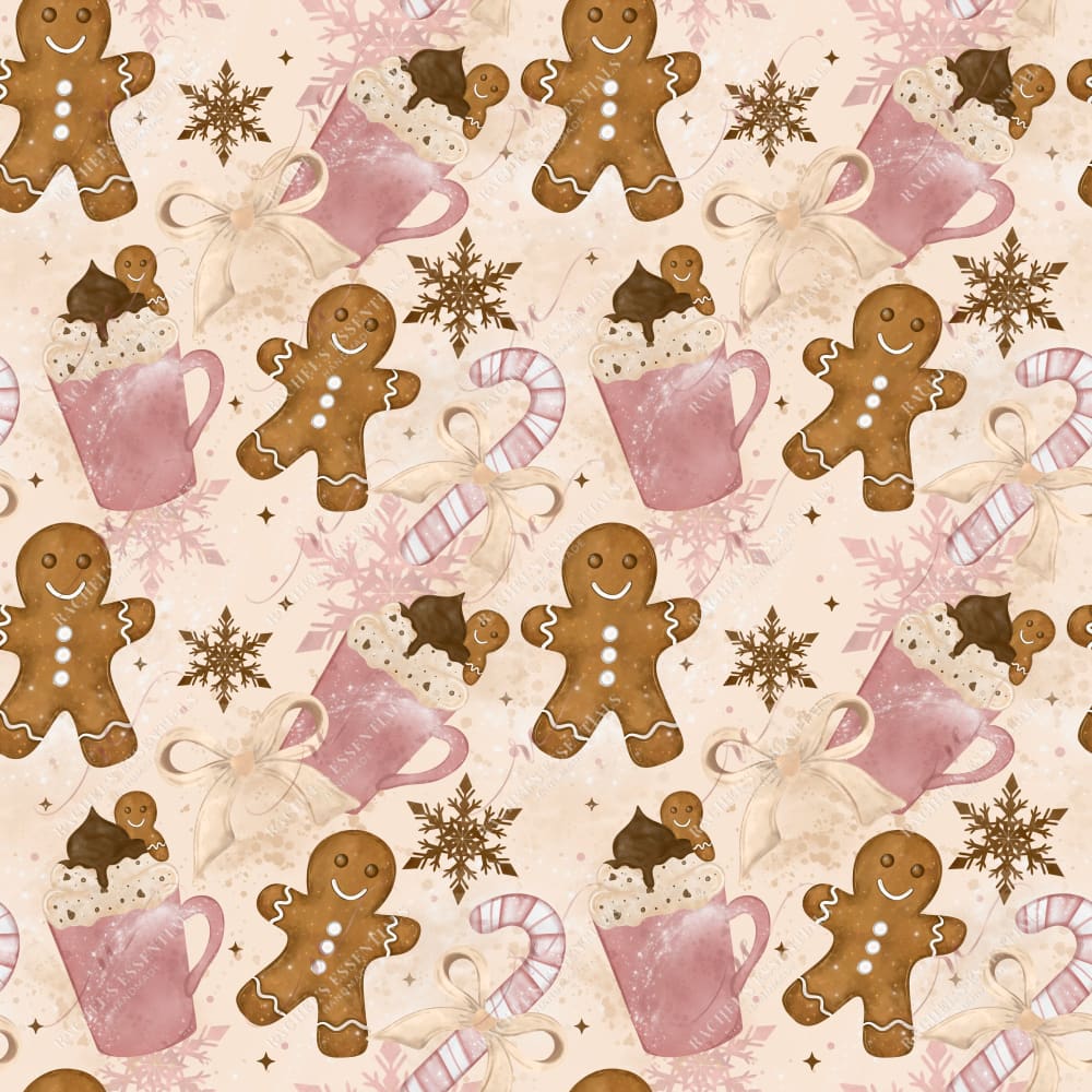 Gingerbread Bakery - Ready To Press Sublimation Transfer Print Seamless 10/23 Sublimation