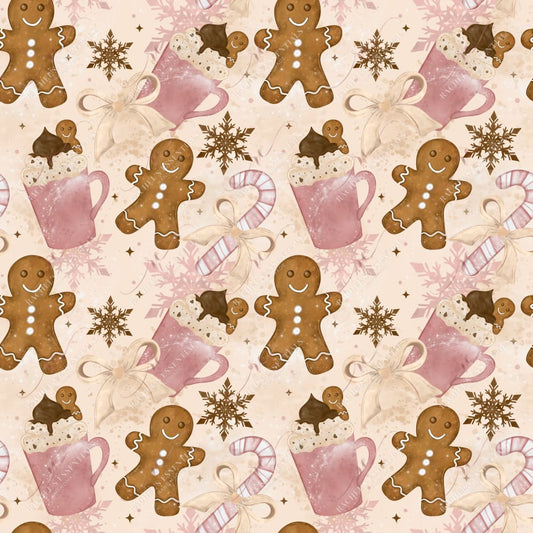 Gingerbread Bakery - Ready To Press Sublimation Transfer Print Seamless 10/23 Sublimation