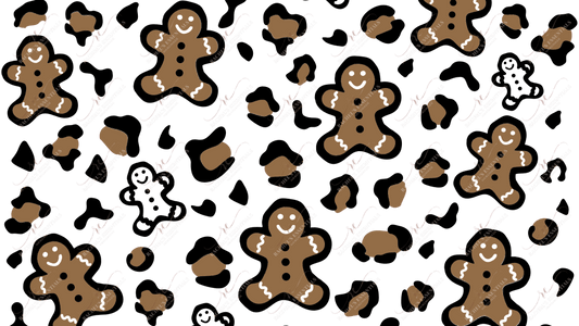 Gingerbread Leopard - Libbey/Beer Can Glass 11/23 Sublimation