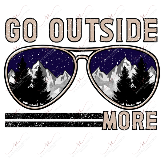 Go Outside More- Clear Cast Decal