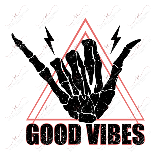 Good Vibes - Clear Cast Decal