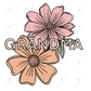 Grandma Flowers - Clear Cast Decal