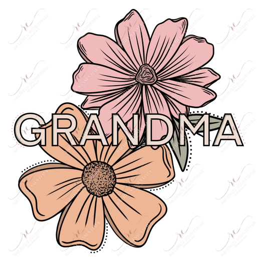 Grandma Flowers - Clear Cast Decal