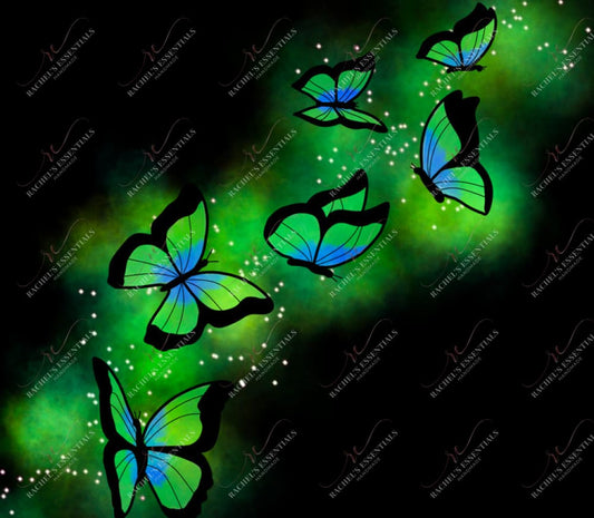 Green Glow Butterflies - Vinyl Wrap