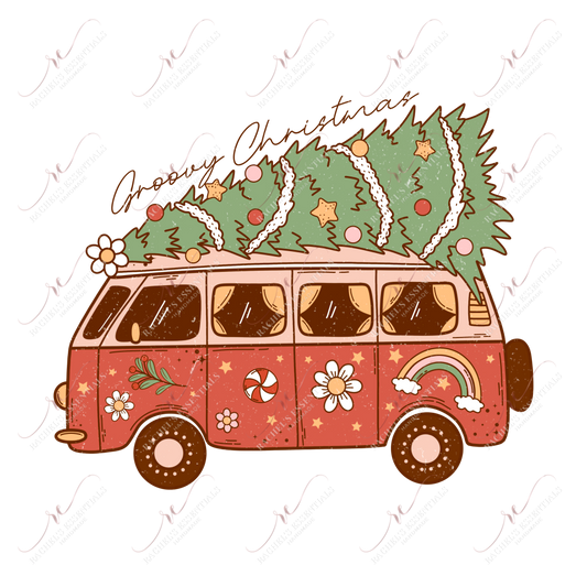 Groovy Christmas - Ready To Press Sublimation Transfer Print 11/23 Sublimation