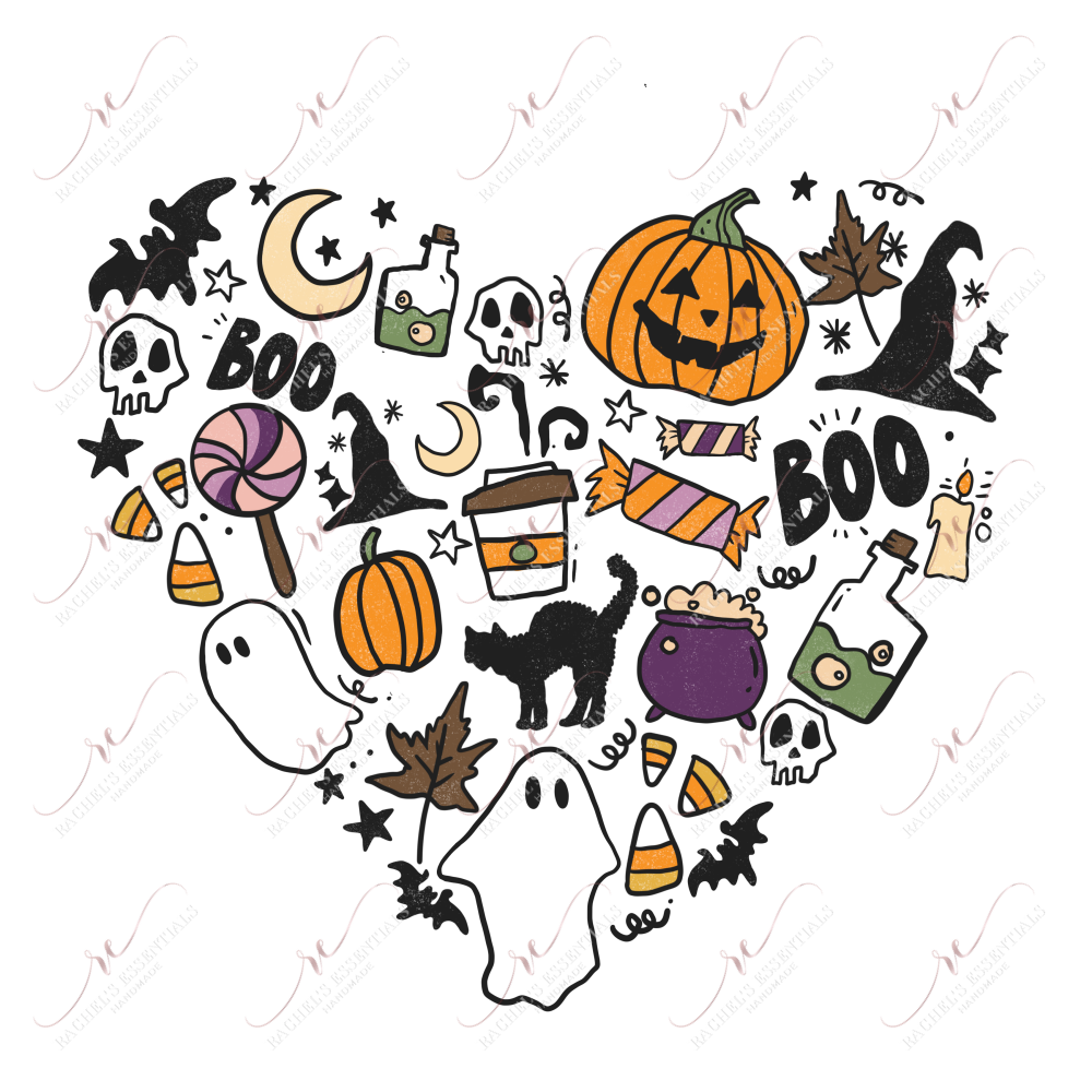 Halloween Heart - Ready To Press Sublimation Transfer Print Sublimation