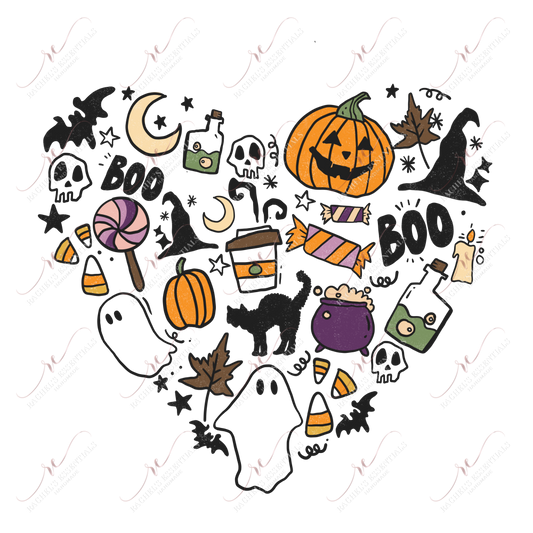 Halloween Heart - Ready To Press Sublimation Transfer Print Sublimation