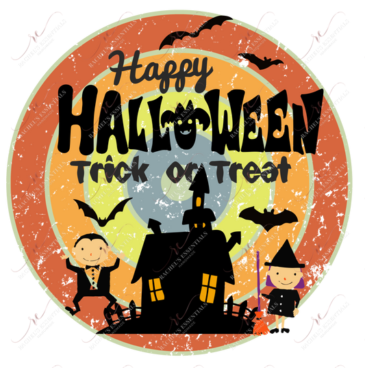 Happy Halloween Trick Or Treat - Ready To Press Sublimation Transfer Print Sublimation