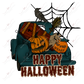 Happy Halloween Truck- Clear Cast Decal