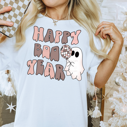 Happy Boo Year - ready to press sublimation transfer print