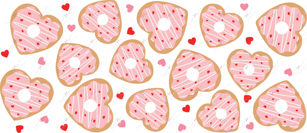 Heart Donuts - 16Oz Vinyl Libbey Wrap