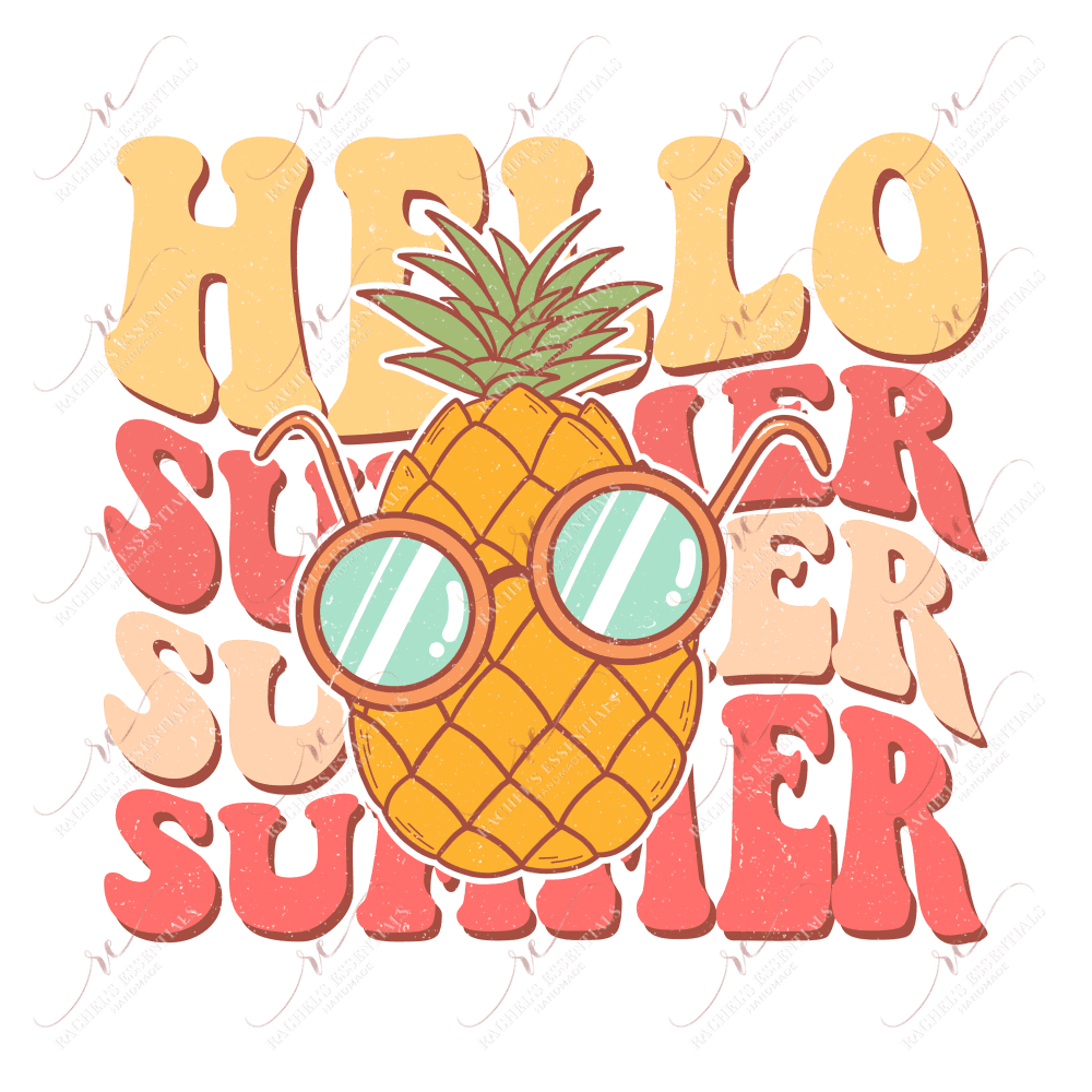 Hello Summer Summer- Clear Cast Decal