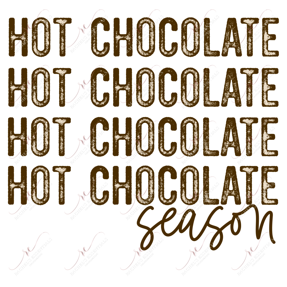 Hot Chocolate Season - Clear Cast Decal