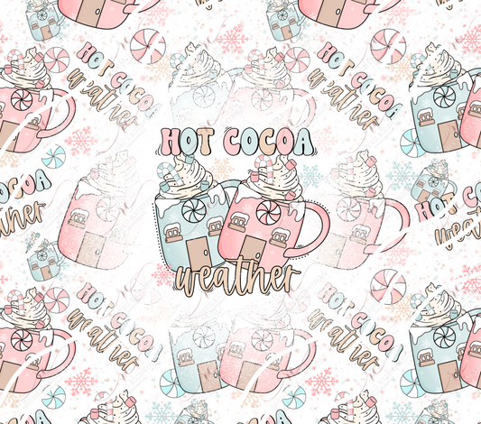 Hot Cocoa Pastel - Ready To Press Sublimation Transfer Print Sublimation