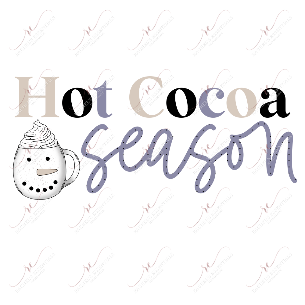 Hot Cocoa Season- Clear Cast Decal