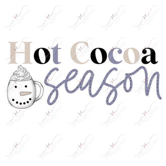 Hot Cocoa Season- Clear Cast Decal