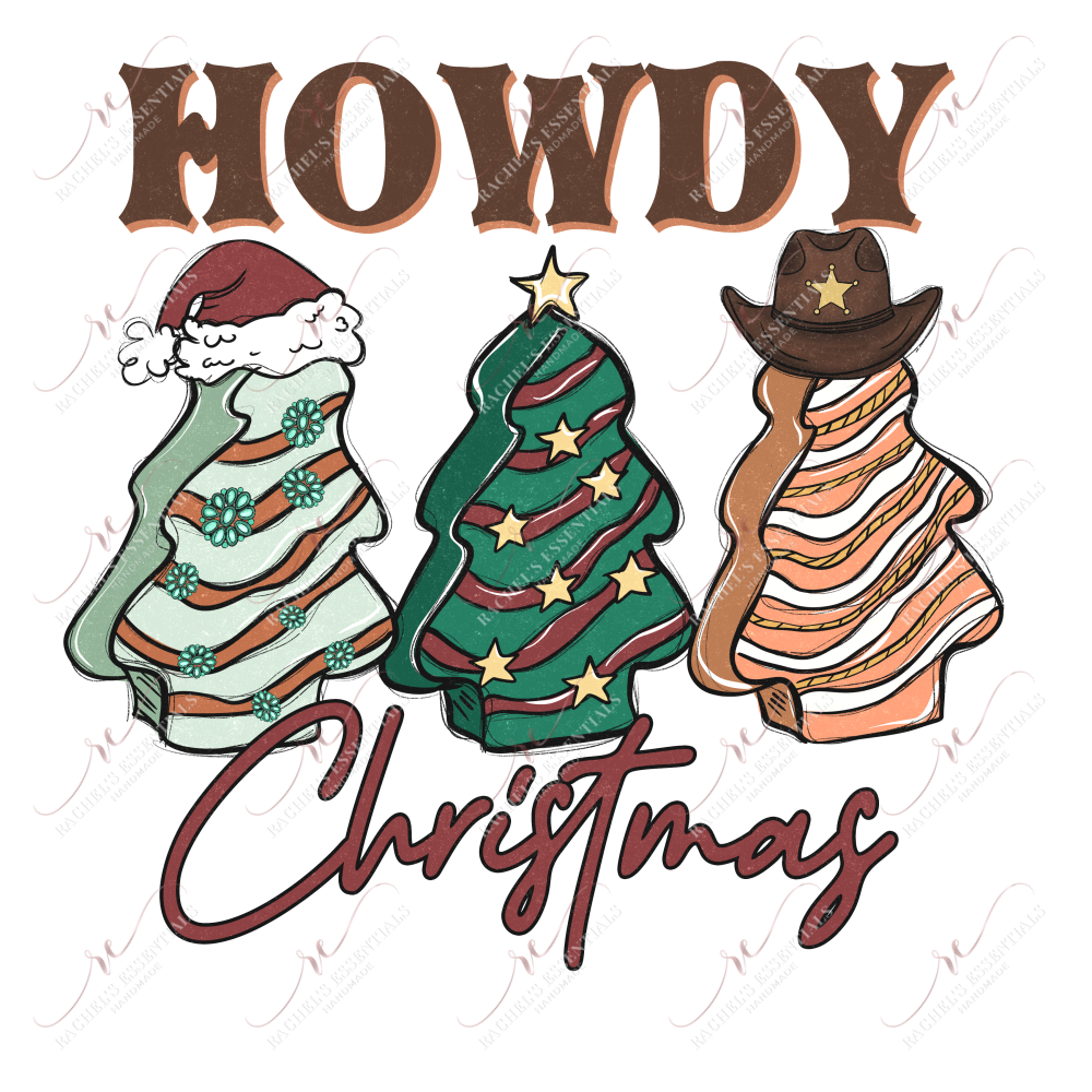 Howdy Christmas 2 - Ready To Press Sublimation Transfer Print 11/23 Sublimation