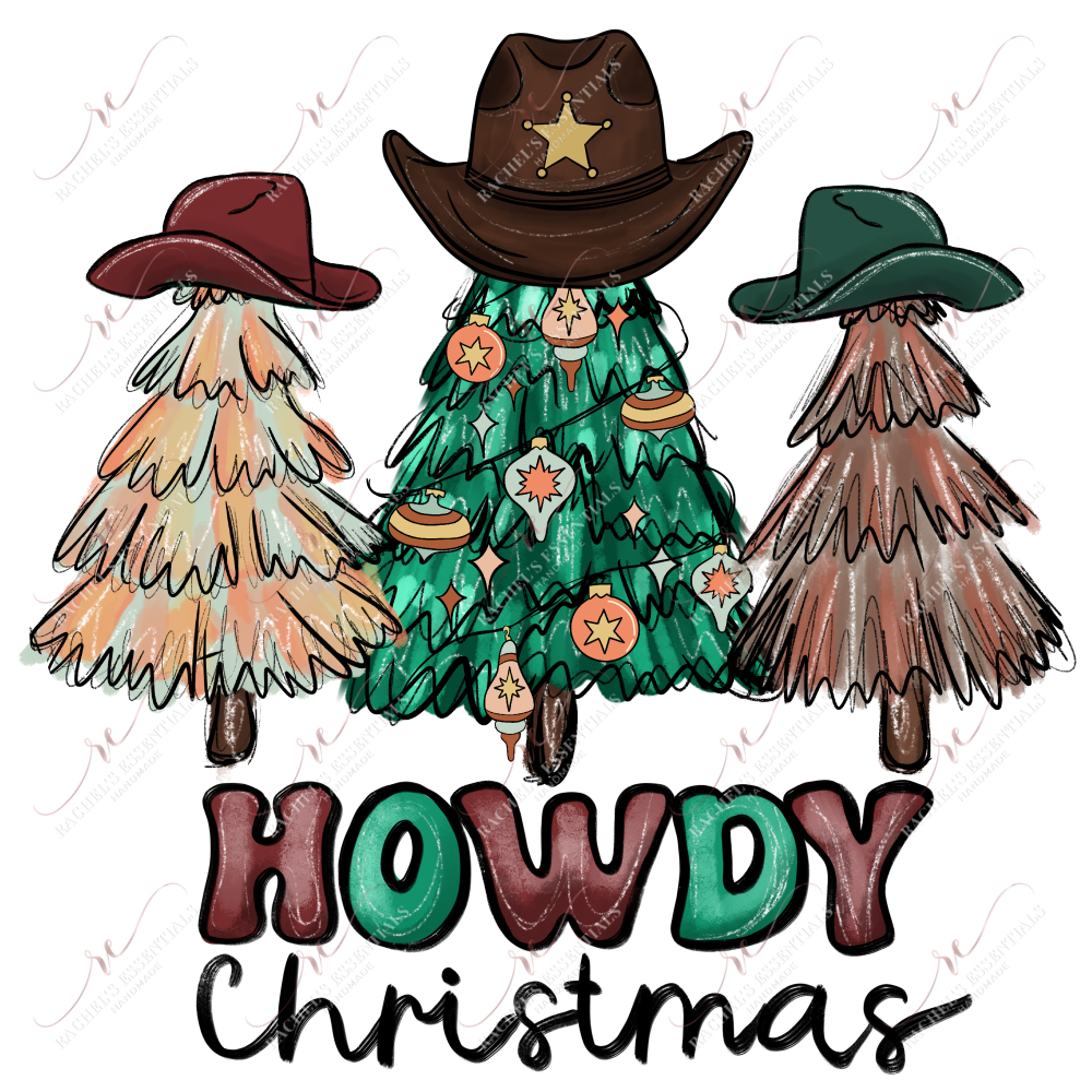 Howdy Christmas- Ready To Press Sublimation Transfer Print 11/23 Sublimation