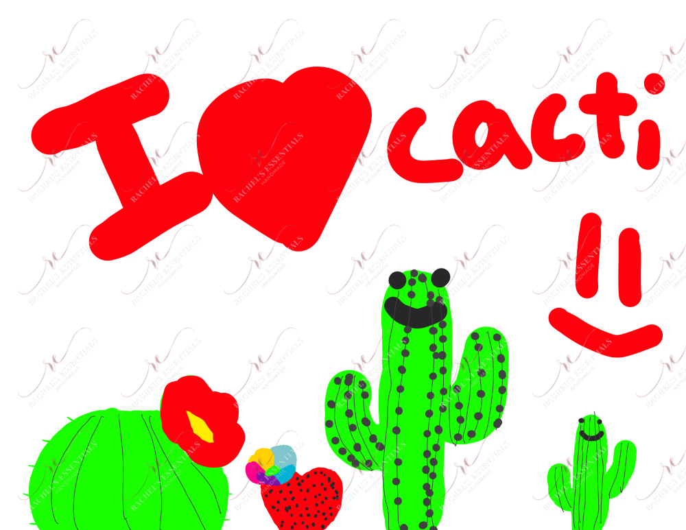 I Love Cacti Sticker