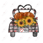 Sublimation 1.99 I love you fall truck - ready to press sublimation transfer print freeshipping - Rachel's Essentials