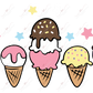 Ice Cream Cones - Ready To Press Sublimation Transfer Print Sublimation