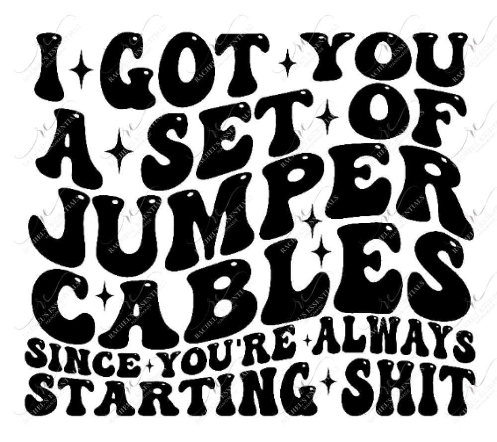 Jumper Cables- Clear Cast Decal