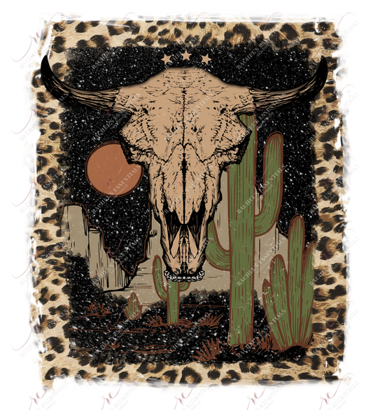 Leopard Buffalo Scene - Ready To Press Sublimation Transfer Print Sublimation