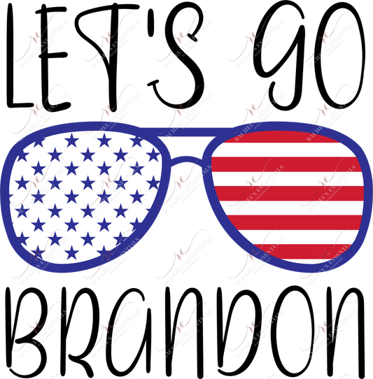 Lets Go Brandon Fjb Sunglasses - Ready To Press Sublimation Transfer Print Sublimation