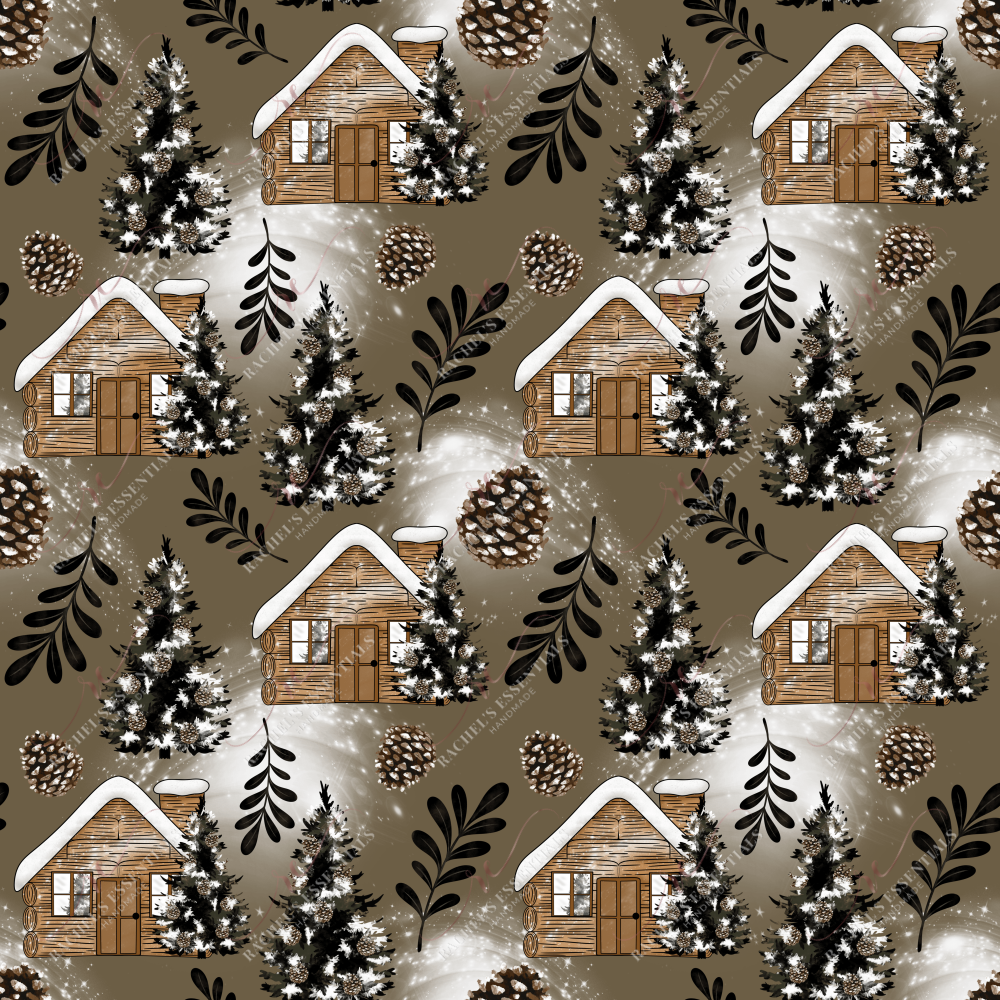 Log Cabin - Vinyl Wrap Seamless Vinyl