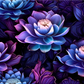 Lotus purple blue - vinyl wrap seamless