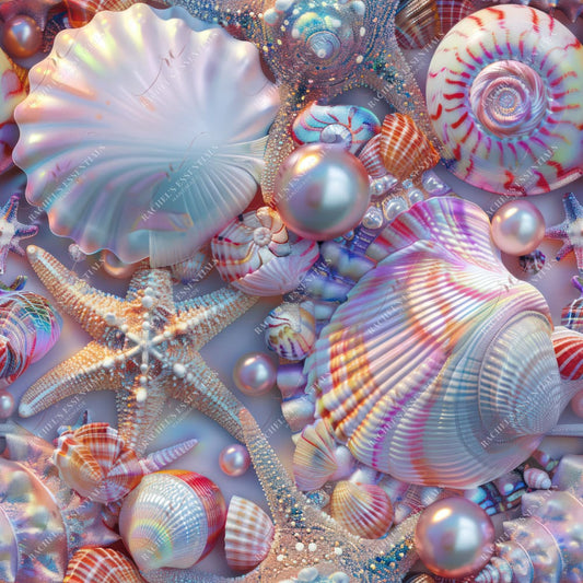 Magical Shells 18 - Ready To Press Sublimation Transfer Print Seamless Sublimation
