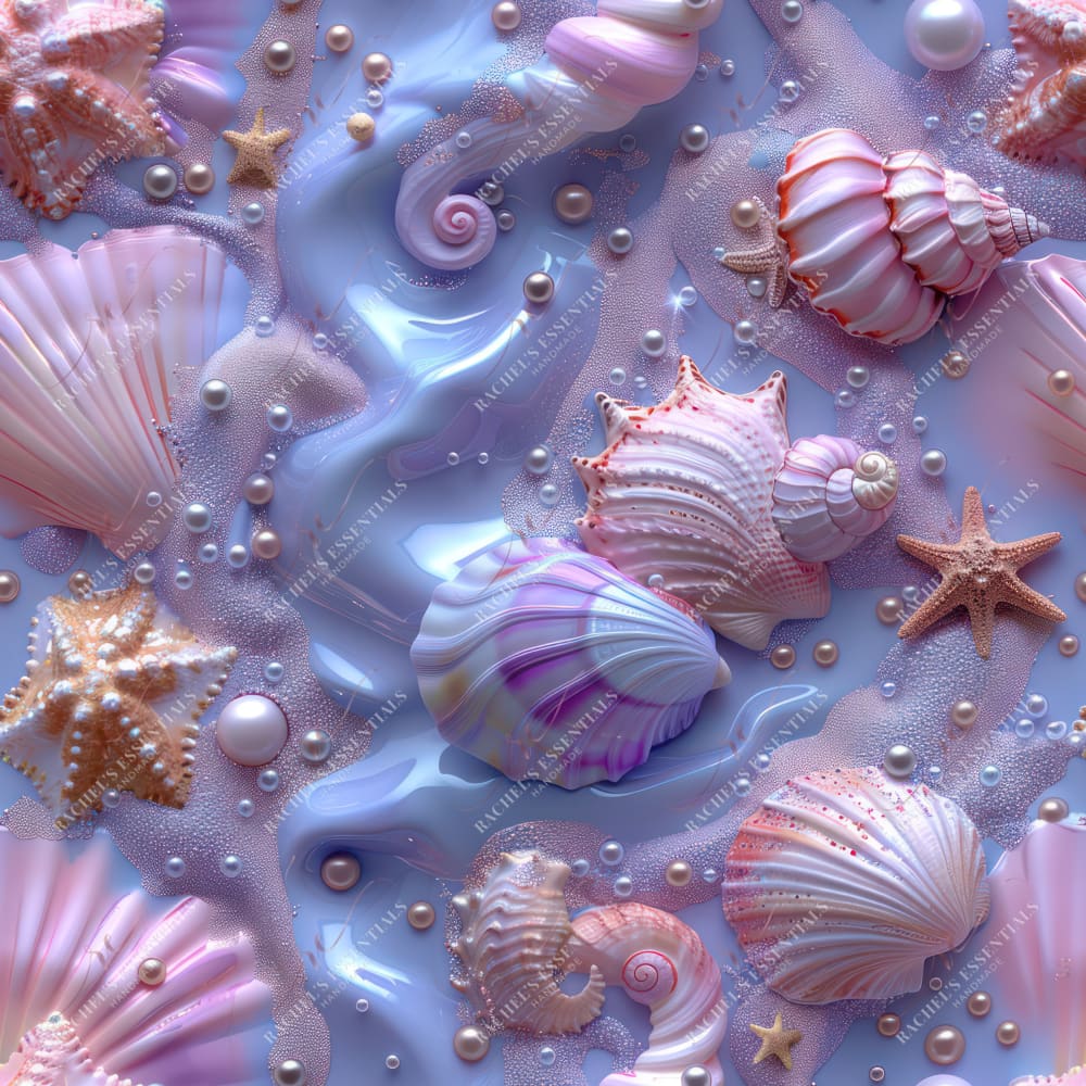 Magical Shells 3 - Ready To Press Sublimation Transfer Print Seamless Sublimation