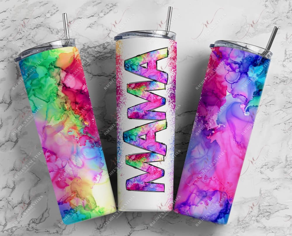 Mama Alcohol Ink Rainbow - Ready To Press Sublimation Transfer Print Sublimation