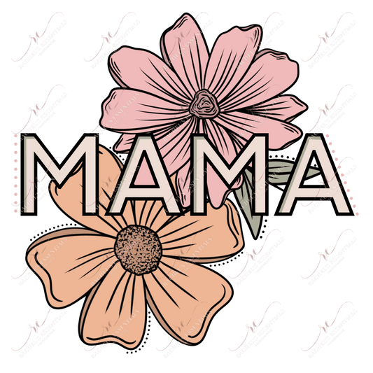 Mama Flowers - Ready To Press Sublimation Transfer Print Sublimation