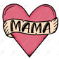 Mama Heart - Clear Cast Decal