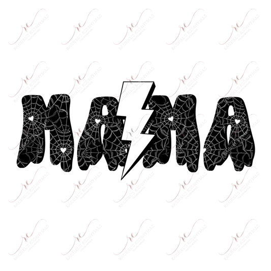 Mama Lightning Bolt- Clear Cast Decal