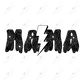 Mama Lightning Bolt- Clear Cast Decal