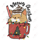 Meowy Christmas - Clear Cast Decal