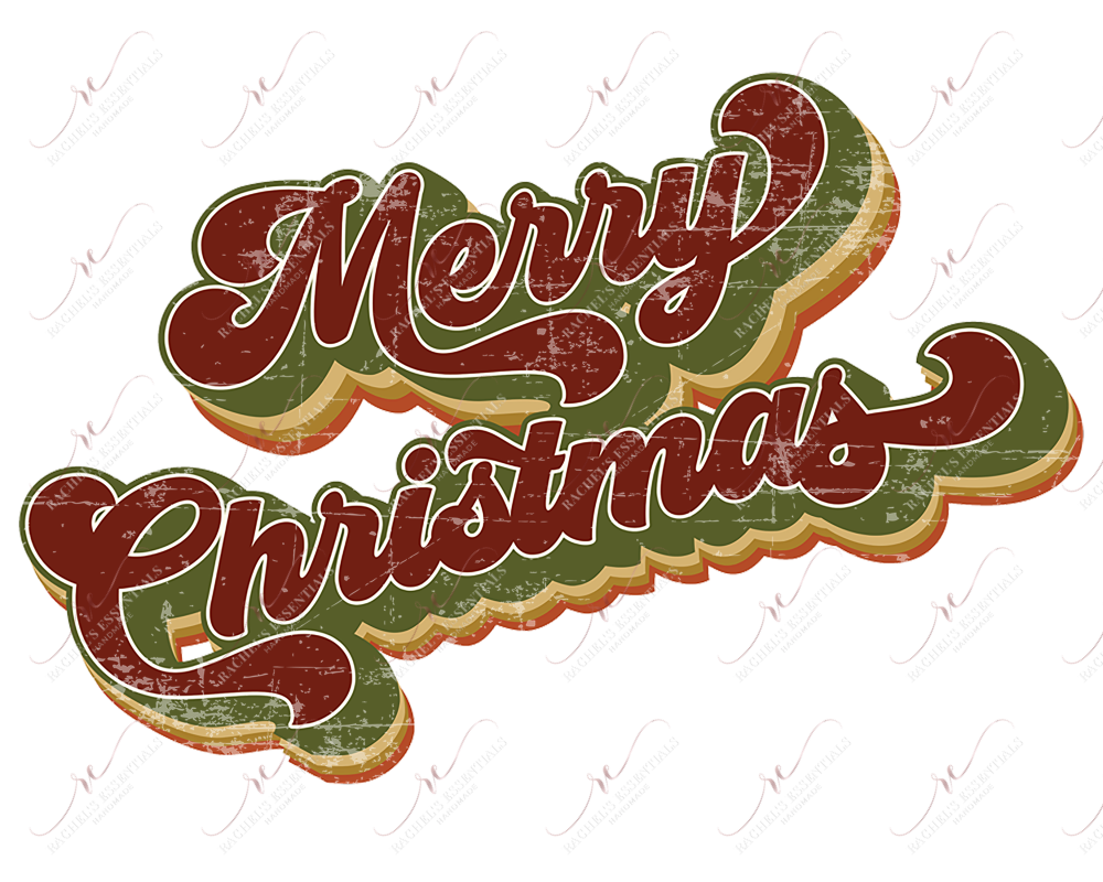 Merry Christmas - Clear Cast Decal