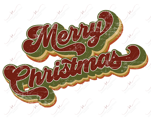 Merry Christmas - Clear Cast Decal