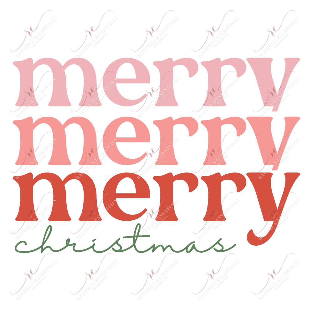 Merry Christmas - Clear Cast Decal