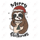 Merry Slothmas - Clear Cast Decal