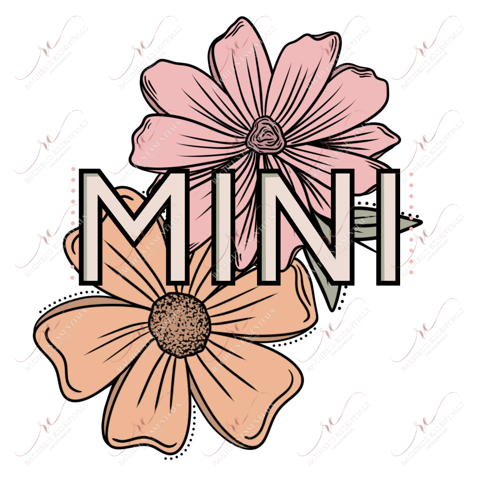 Mini Flowers- Clear Cast Decal